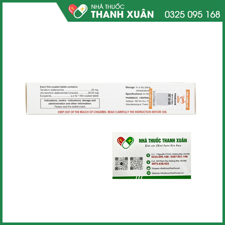 Pharcavir thuốc điều trị viêm gan B mạn tính ở người lớn và thanh thiếu niên